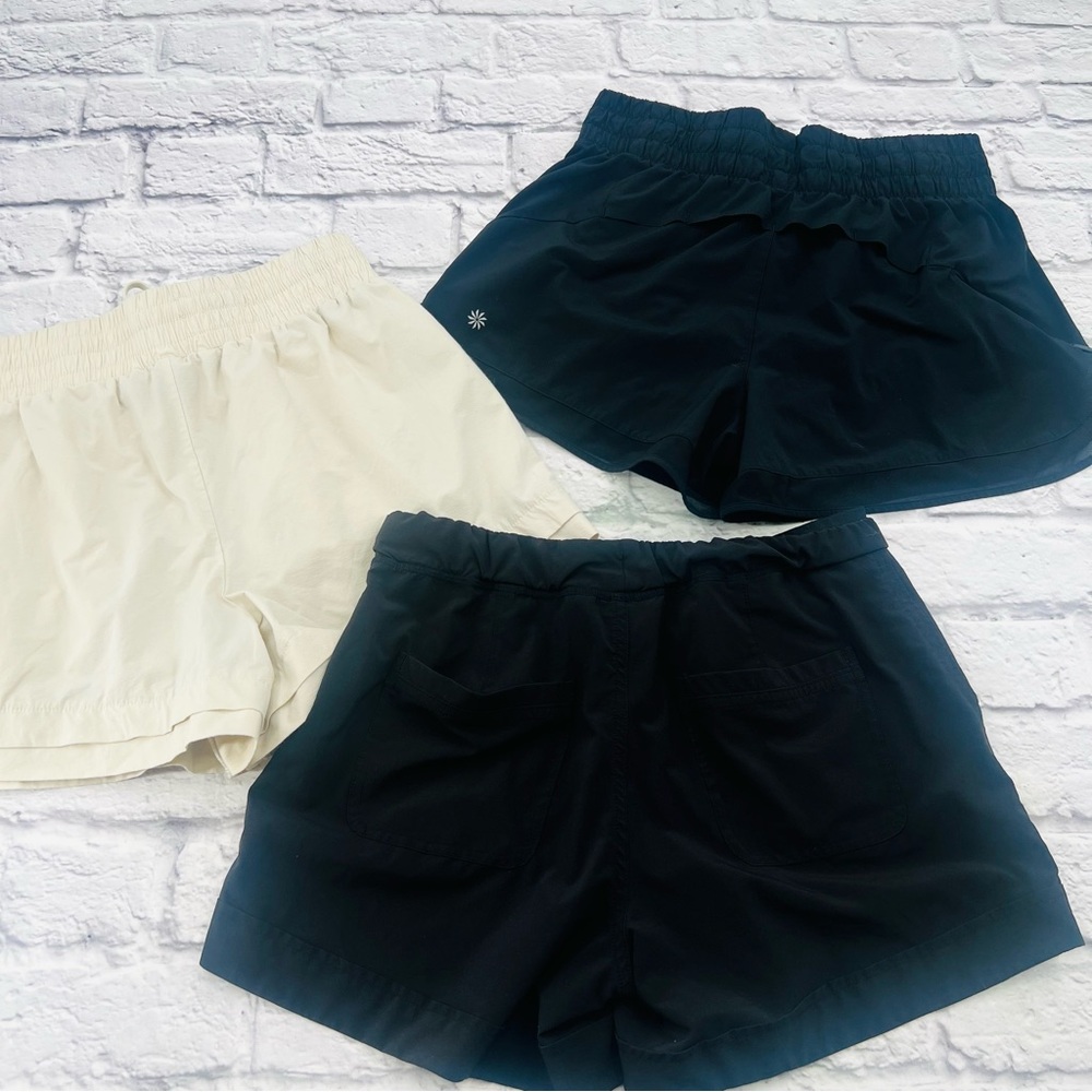 3 Pairs of Athletic Shorts Athleta and Calia Womans Size Small 2 Black 1 Cream - Picture 5 of 9